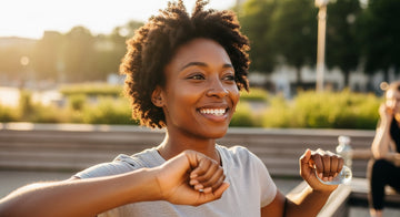Image showing a woman happy about her weight loss