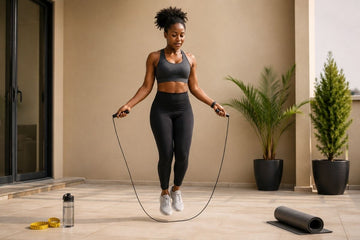 Woman skipping for weight loss purposes
