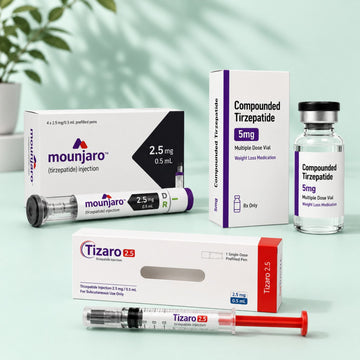 Image showing mounjaro, tizaro and compounded tirzepatide injections for weight loss
