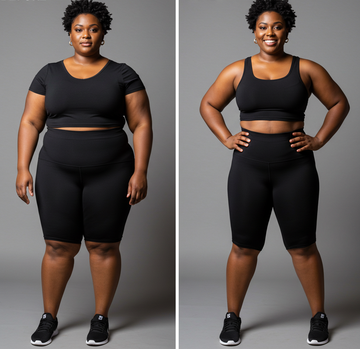 Photo comparison highlighting consistent progress and body changes