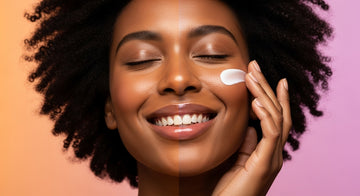 Lady's face before and after taking Myers Cocktail IV Drip