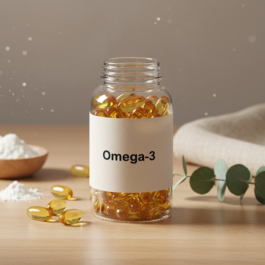 Image showing omega 3 supplements from HueBeautyGlam