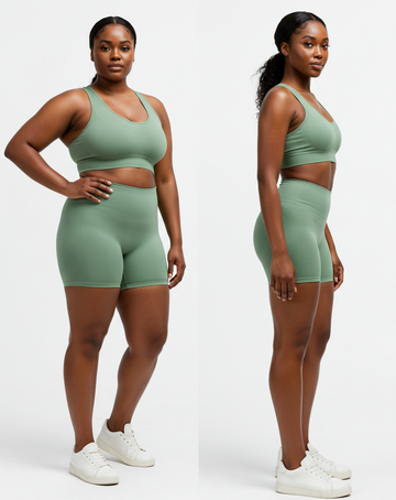 Progress photo comparing body changes before and after weight loss