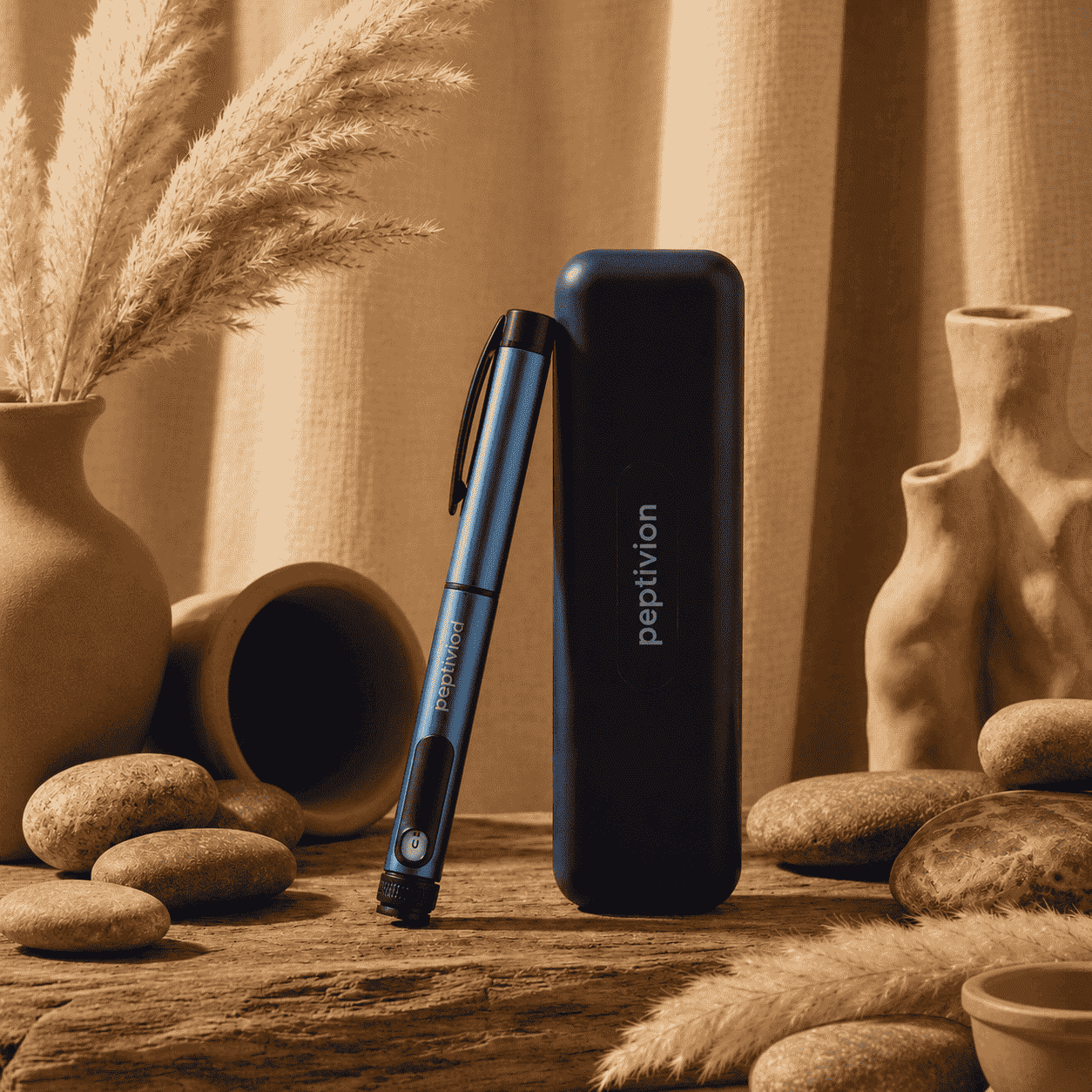 Image showing glutathione pen leaning on its casing